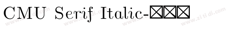 CMU Serif Italic字体转换